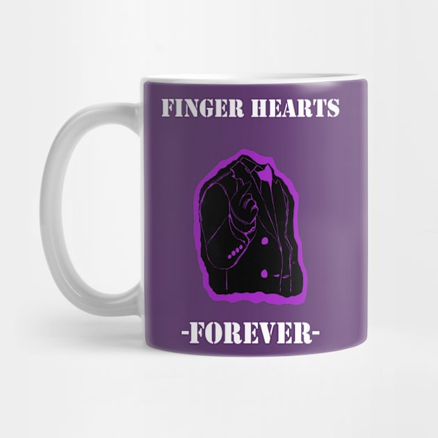 Finger Hearts Forever Purple by Maries Papier Bleu